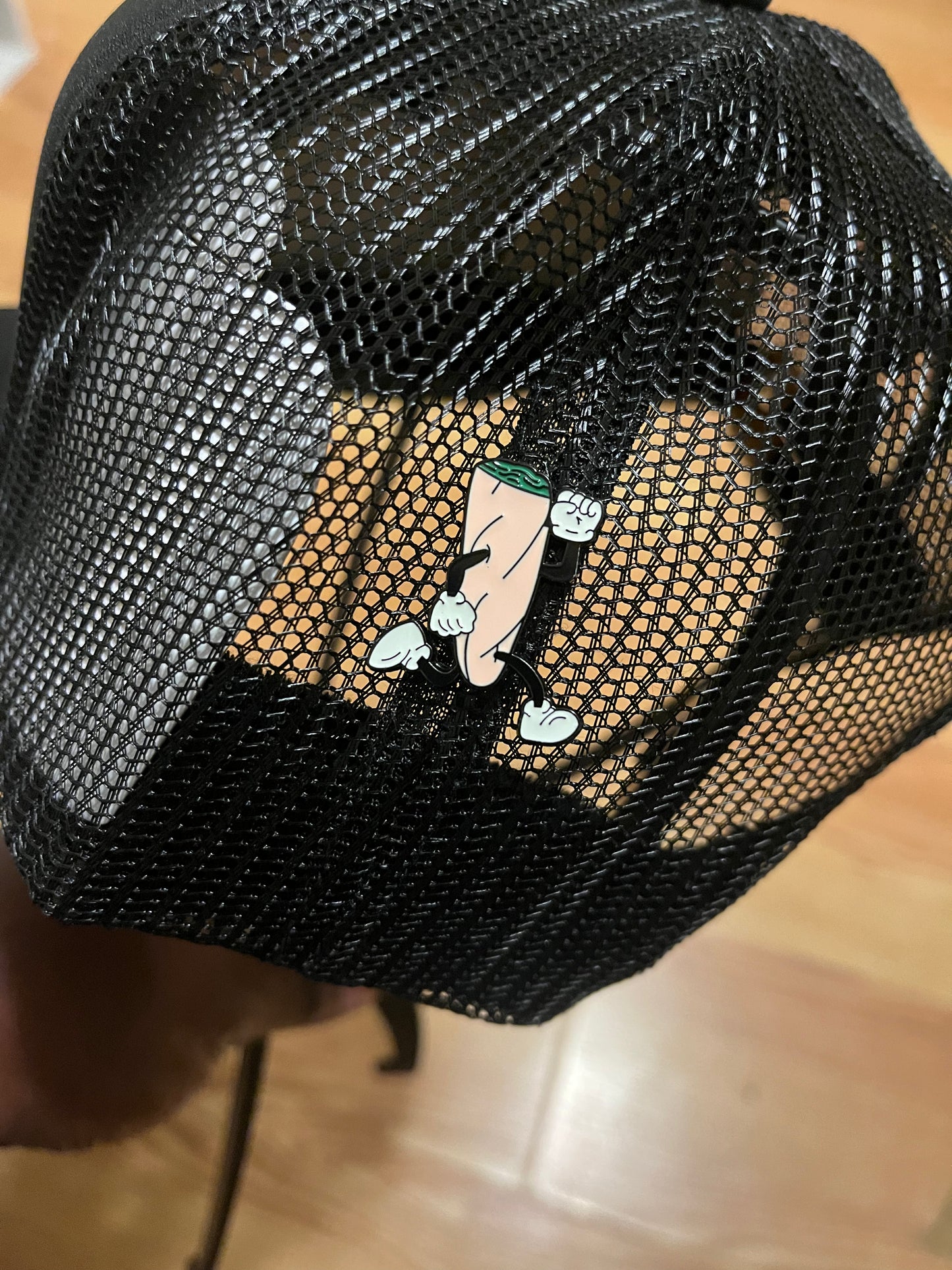 Blk Roll Up Hat